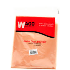 LUVA PARA VETERINARIO CANO LONGO COM  25un WAGO